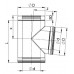 Dvisienis trišakis 45° NPNP DN 200 50mm (AISI-316L) D1-2001-0200-045-011-V